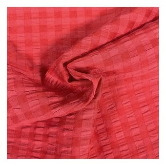 Red Waffle Fabric by the Metre