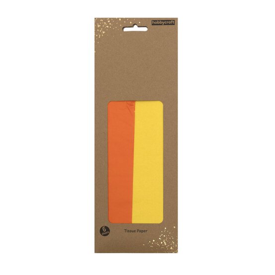 Orange and Yellow Tissue Paper 50cm x 75cm 6 Pack image number 4