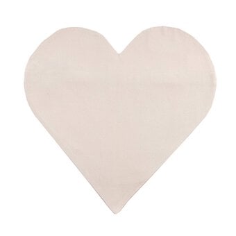 Natural Cotton Heart Cushion Cover 43cm