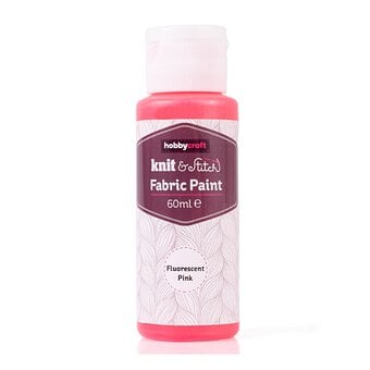 Fluorescent Pink Fabric Paint 60ml