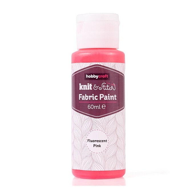 Fluorescent Pink Fabric Paint 60ml image number 1