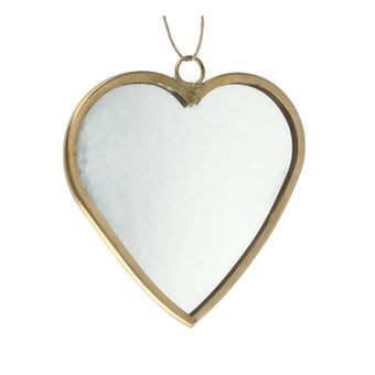 Hanging Mirror Heart Decoration 9cm