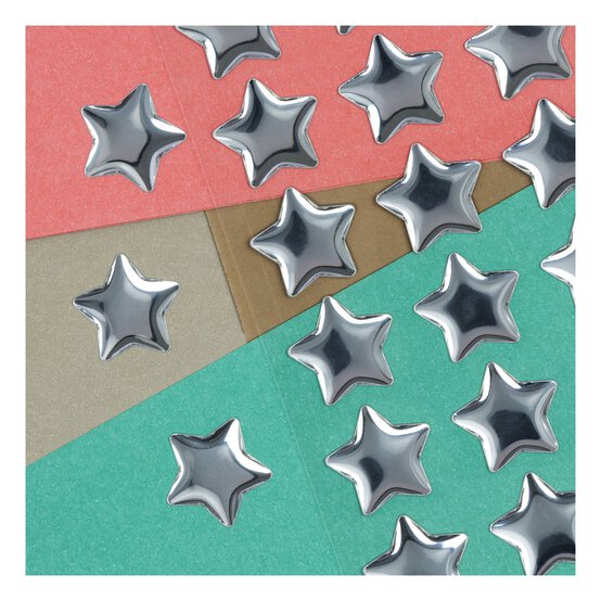 Silver Star Epoxy Stickers 36 Pack  image number 3