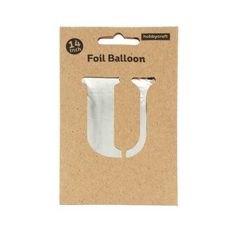 Silver Foil Letter U Balloon image number 3