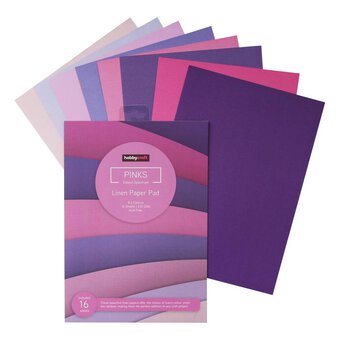 Pink Linen Paper Pad A4 16 Sheets
