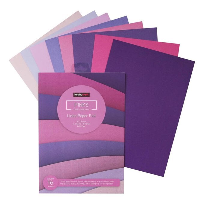 Pink Linen Paper Pad A4 16 Sheets image number 1