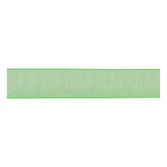 Australian Green Organdie Ribbon 12mm x 6m image number 2