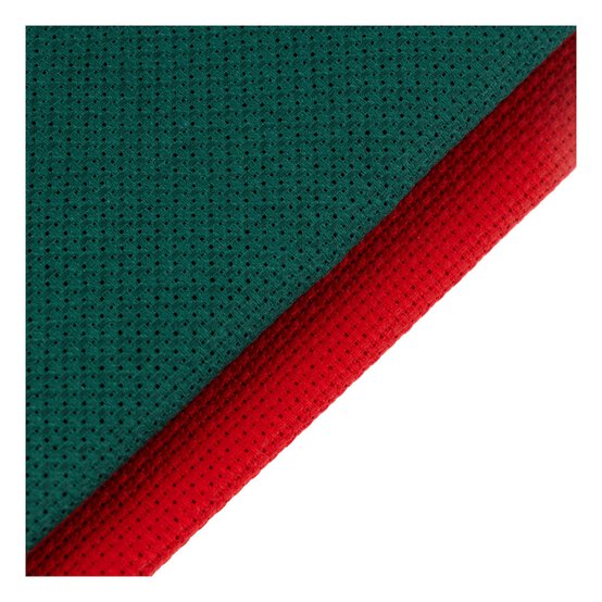 Red and Green 14 Count Aida Fabric 30cm x 46cm 2 Pack image number 2
