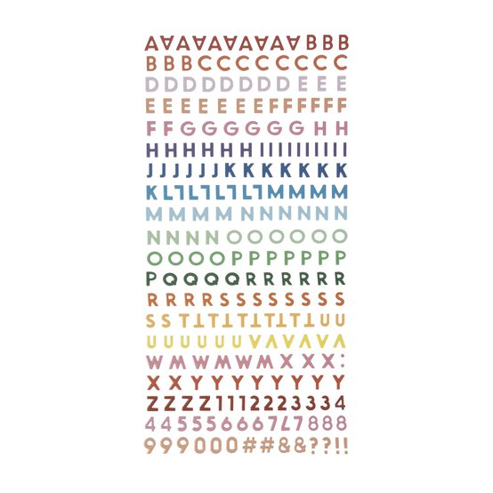 Pastel Foam Alphabet Stickers image number 1
