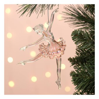 Hanging Pink Ballerina Decoration 15cm 
