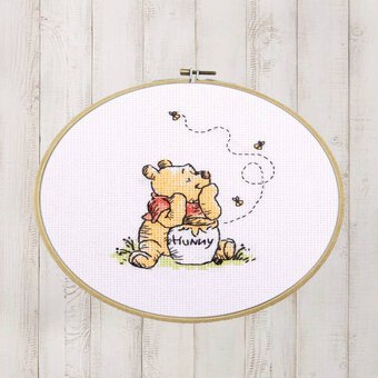 Disney Winnie the Pooh Hunny Cross Stitch Hoop Kit image number 4