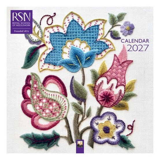 Royal School of Needlework Wall Calendar 2027 image number 1