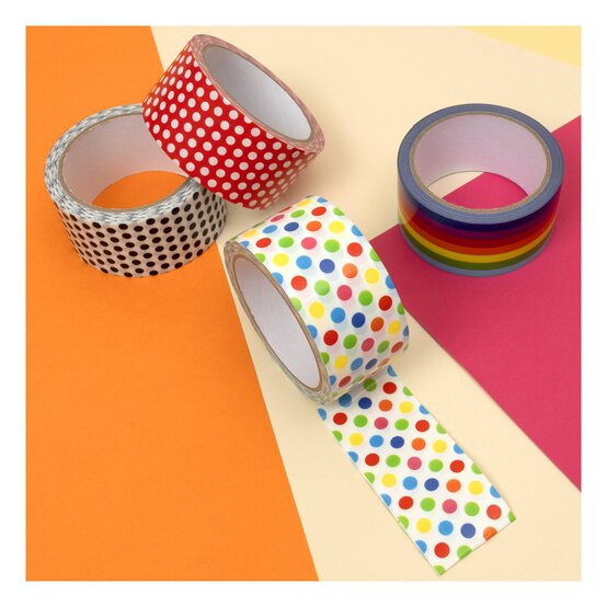 Multicolour Polka Dot Duct Tape 48mm x 10m image number 2