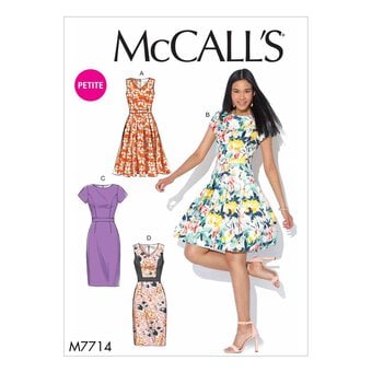 McCall’s Petite Dress Sewing Pattern M7714 (14-22)