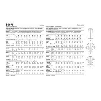 Simplicity Women's Skirt and Jacket Sewing Pattern S9675 (U5 16-24)