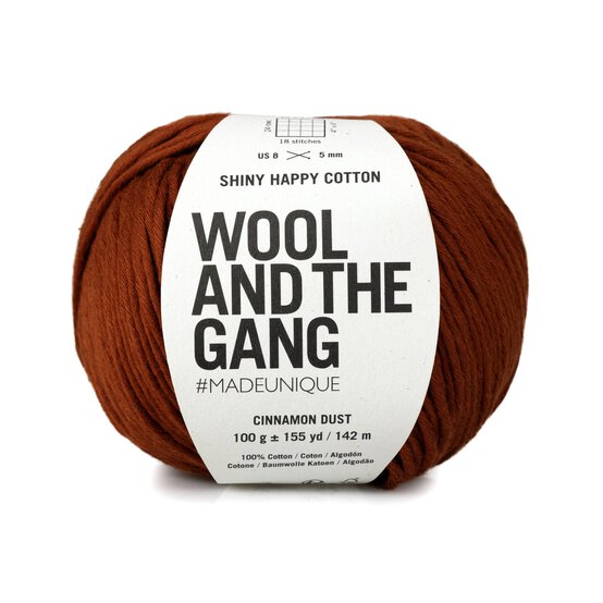 Wool and the Gang Cinnamon Dust Shiny Happy Cotton 100g image number 1