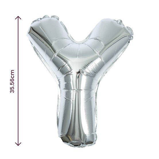 Silver Foil Letter Y Balloon image number 2