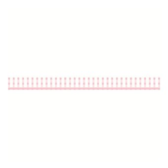 Light Pink Gingham Ribbon 6mm x 5m