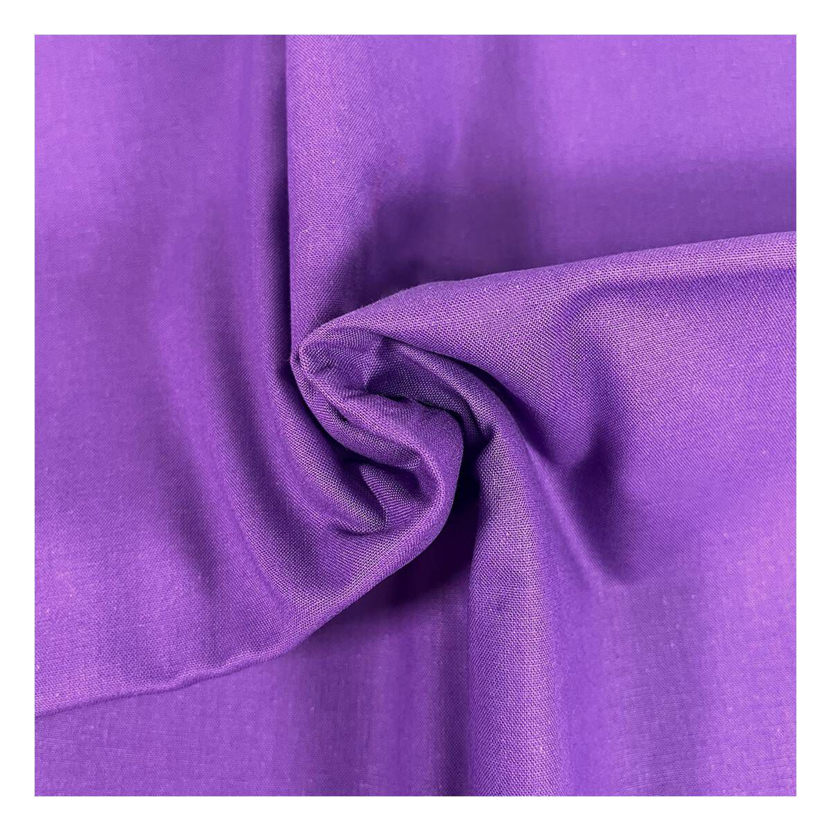 Purple Organic Premium Cotton Fabric by the Metre Hobbycraft