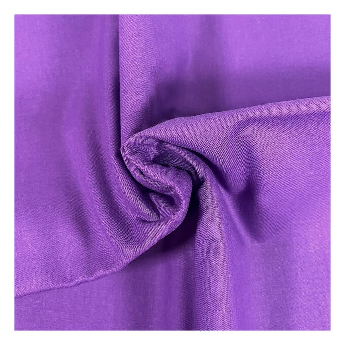 Purple Organic Premium Cotton Fabric by the Metre image number 1