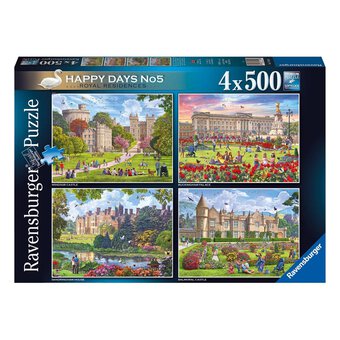 Ravensburger Royal Residences Jigsaw Puzzle 500 Pieces 4 Pack