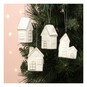 Glazed Hanging Ceramic House Decorations 4 Pack  image number 1