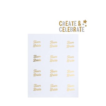 Create & Celebrate Team Bride Stickers 12 Pack