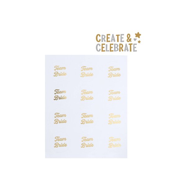 Create & Celebrate Team Bride Stickers 12 Pack image number 1
