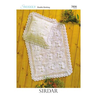 Sirdar Snuggly DK Blanket and Pillowcase Digital Pattern 3806