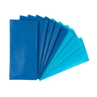 Dark and Light Blue Tissue Paper 65cm x 50cm 10 Pack 