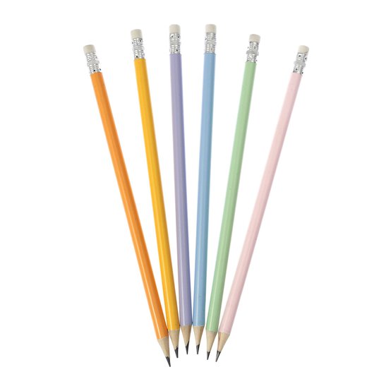 Pastel HB Pencils 6 Pack  image number 1