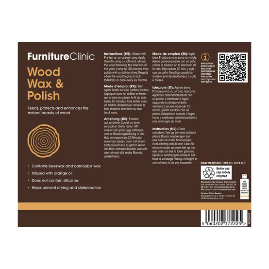 Furniture Clinic Wood Wax and Polish 250ml image number 7