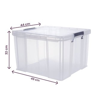 Whitefurze Allstore 48 Litre Clear Storage Box  image number 3