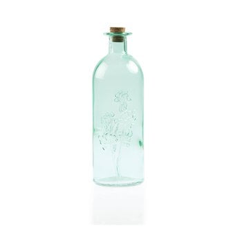 Green Floral Glass Bottle 500ml