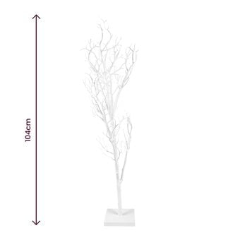 Decorative White Twig Tree 104cm image number 8