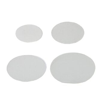 White Mache Oval Nesting Boxes 4 Pack image number 2