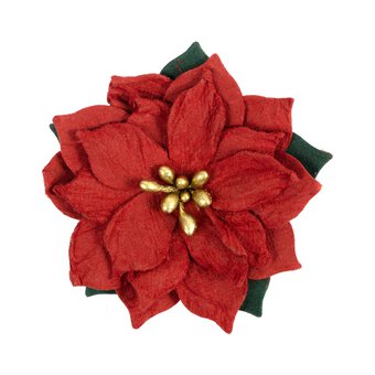 Red Poinsettia Embellishments 4 Pack | Hobbycraft
