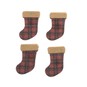 Tartan Stocking Felt Toppers 4 Pack image number 1