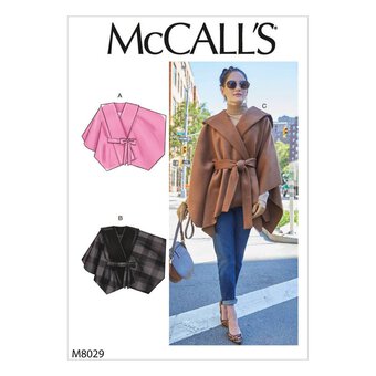 McCall’s Women’s Capes and Belt Sewing Pattern M8029 (XS-M)