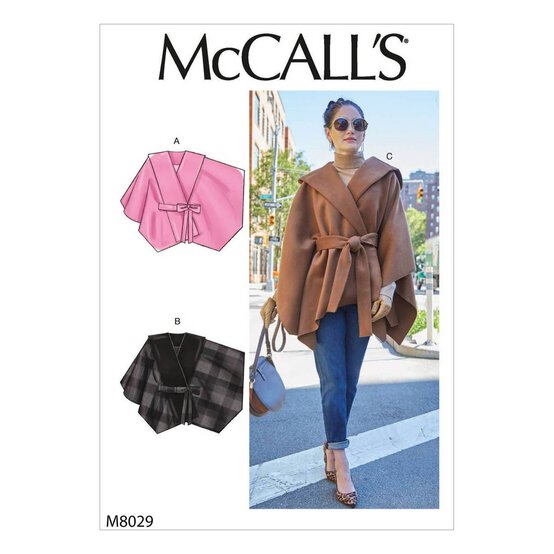McCall&rsquo;s Women&rsquo;s Capes and Belt Sewing Pattern M8029 (XS-M) image number 1