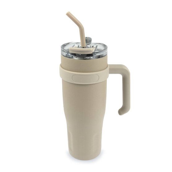Large Taupe Travel Cup image number 1
