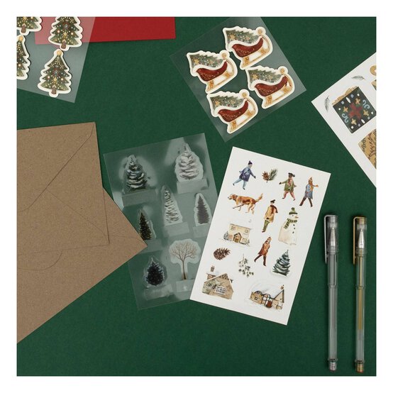 Winter’s Garden Clear Stickers 7 Pieces image number 3