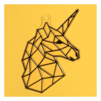 Geo Unicorn Plastic Suncatcher