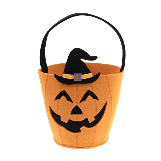 Felt Pumpkin Bucket 20cm image number 3