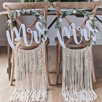 Cricut: How to Make Botanical Macrame Wedding Chair Decorations