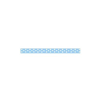 Baby Blue Grosgrain Polka Dot Ribbon 6mm x 5m