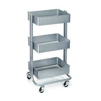 Grey Storage Trolley and White Accessories Bundle image number 4