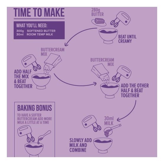 PME Chocolate Buttercream Mix 450g image number 4