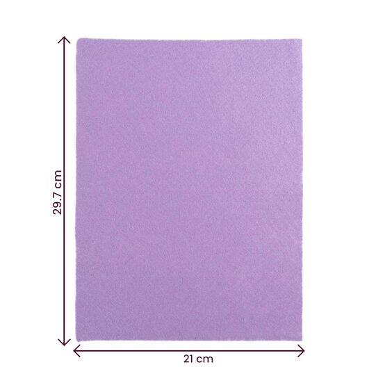 Lavender Polyester Felt Sheet A4 image number 4