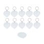 Clear Heart Keyrings 10 Pack  image number 1
